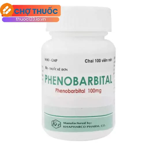 Phenobarbital 100mg Khapharco lọ 100 viên